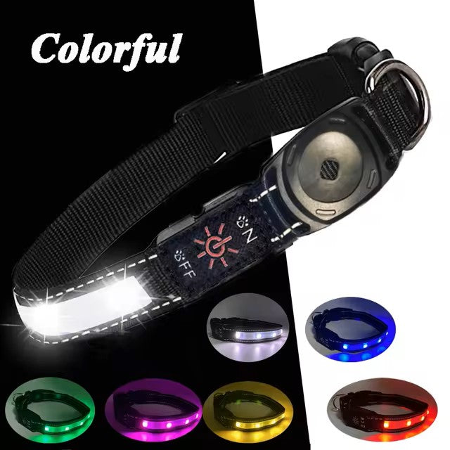 GlowTrack™ AirTag LED Dog Collar