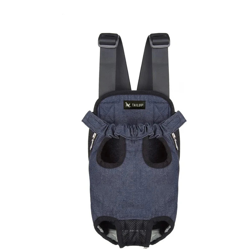 CozyCarrier™ Denim & Plush Pet Backpack