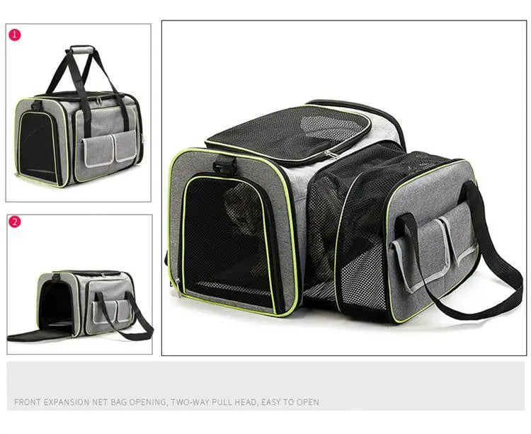 FlexiPaws™ Expandable Pet Travel Carrier